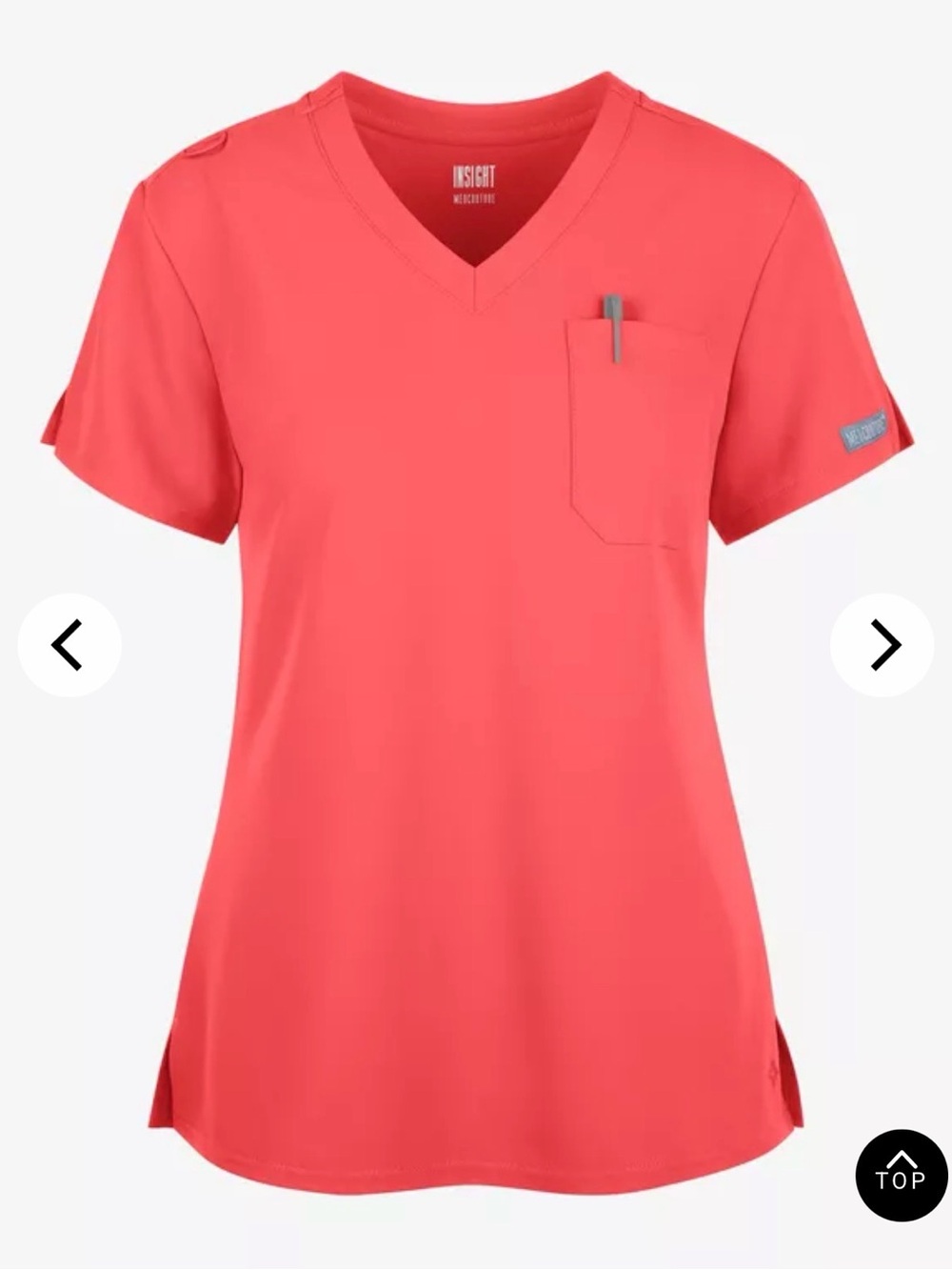 Med Couture Insight Coral Scrub Set size L